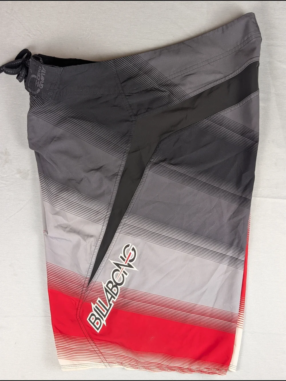 Billabong Platinum X Zero‎ Gravity Parko Board Shorts Men's 34 Gray Red White